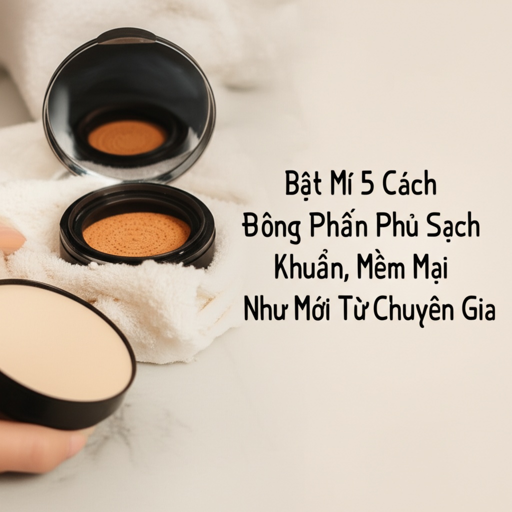 Hình minh họa cho bài viết: Bật Mí 5 Cách Giặt Bông Phấn Phủ Sạch Khuẩn, Mềm Mại Như Mới Từ Chuyên Gia