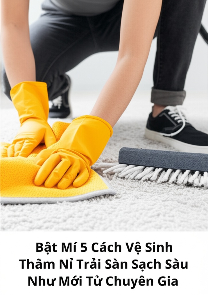 Hình minh họa cho bài viết: Bật Mí 5 Cách Vệ Sinh Thảm Nỉ Trải Sàn Sạch Sâu Như Mới Từ Chuyên Gia