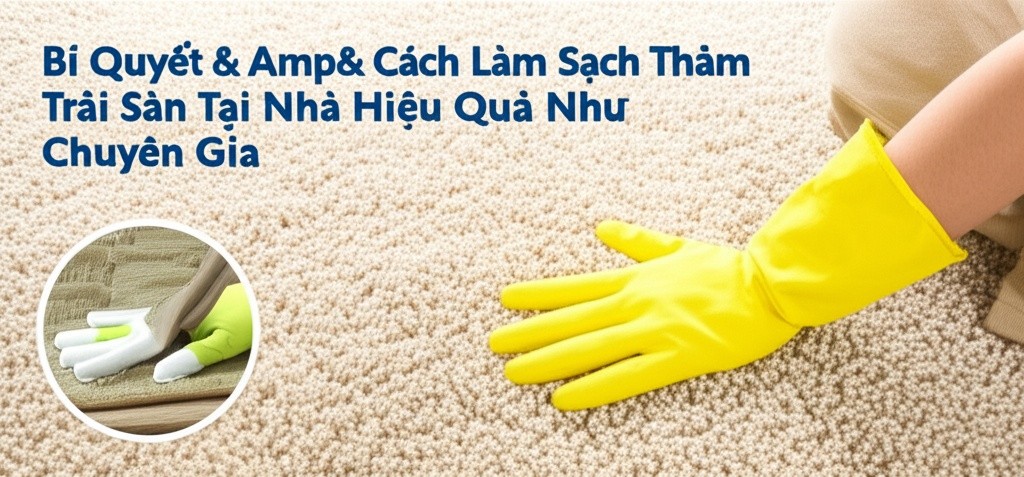 Hình minh họa cho bài viết: Bí Quyết & Cách Làm Sạch Thảm Trải Sàn Tại Nhà Hiệu Quả Như Chuyên Gia