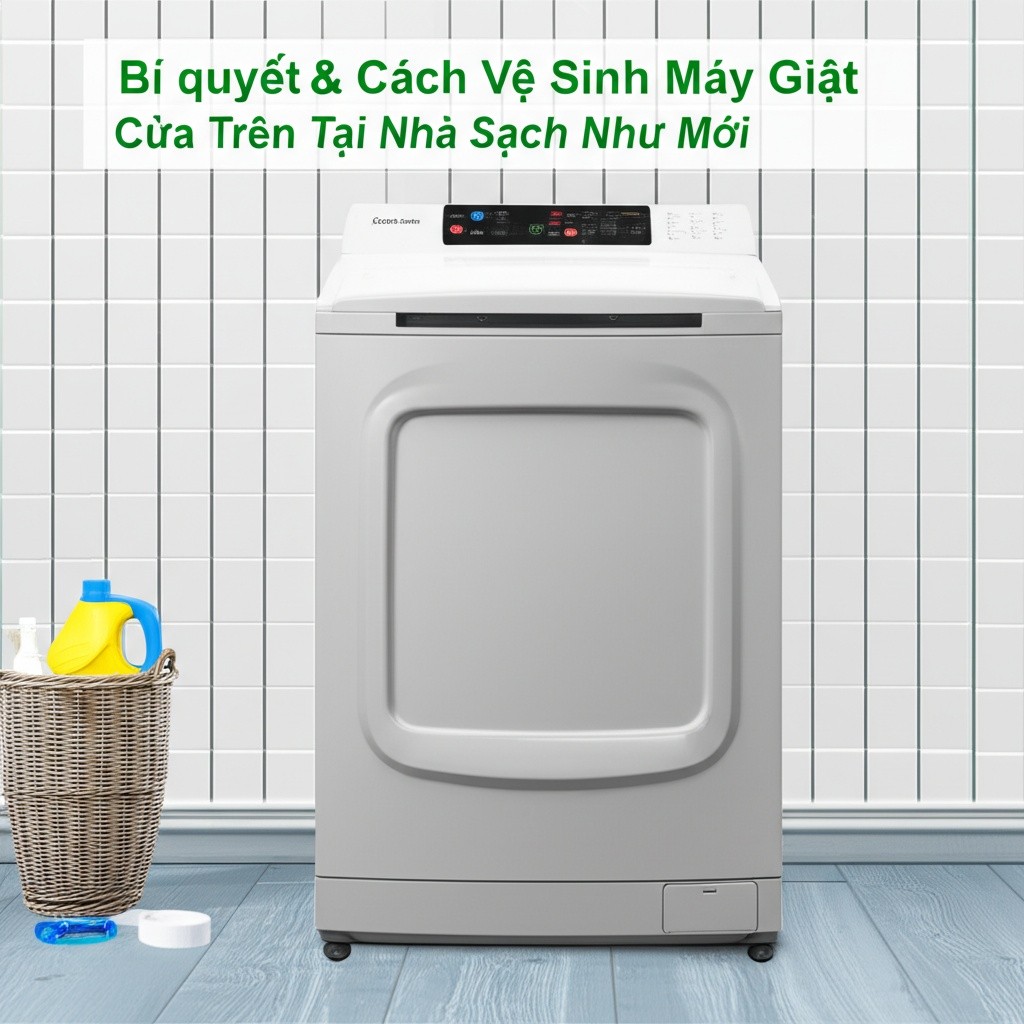 Hình minh họa cho bài viết: Bí quyết & Cách Vệ Sinh Máy Giặt Sanyo Cửa Trên Tại Nhà Sạch Như Mới