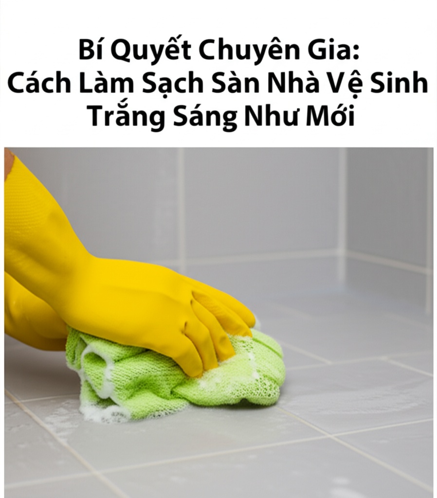 Hình minh họa cho bài viết: Bí Quyết Chuyên Gia: Cách Làm Sạch Sàn Nhà Vệ Sinh Trắng Sáng Như Mới