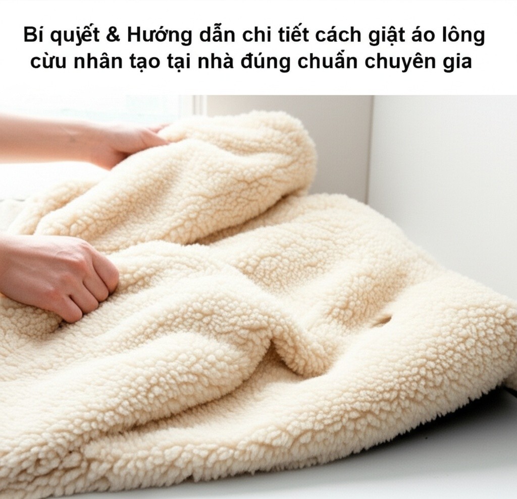 Hình minh họa cho bài viết: Bí quyết & Hướng dẫn chi tiết cách giặt áo lông cừu nhân tạo tại nhà đúng chuẩn chuyên gia