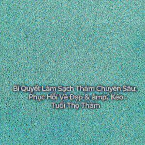 Bí Quyết Làm Sạch Thảm Chuyên Sâu: Phục Hồi Vẻ Đẹp & Kéo Dài Tuổi Thọ Thảm