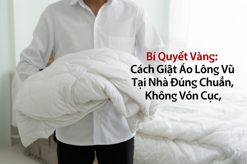 Hình minh họa cho bài viết: Bí Quyết Vàng: Cách Giặt Áo Lông Vũ Tại Nhà Đúng Chuẩn, Không Vón Cục