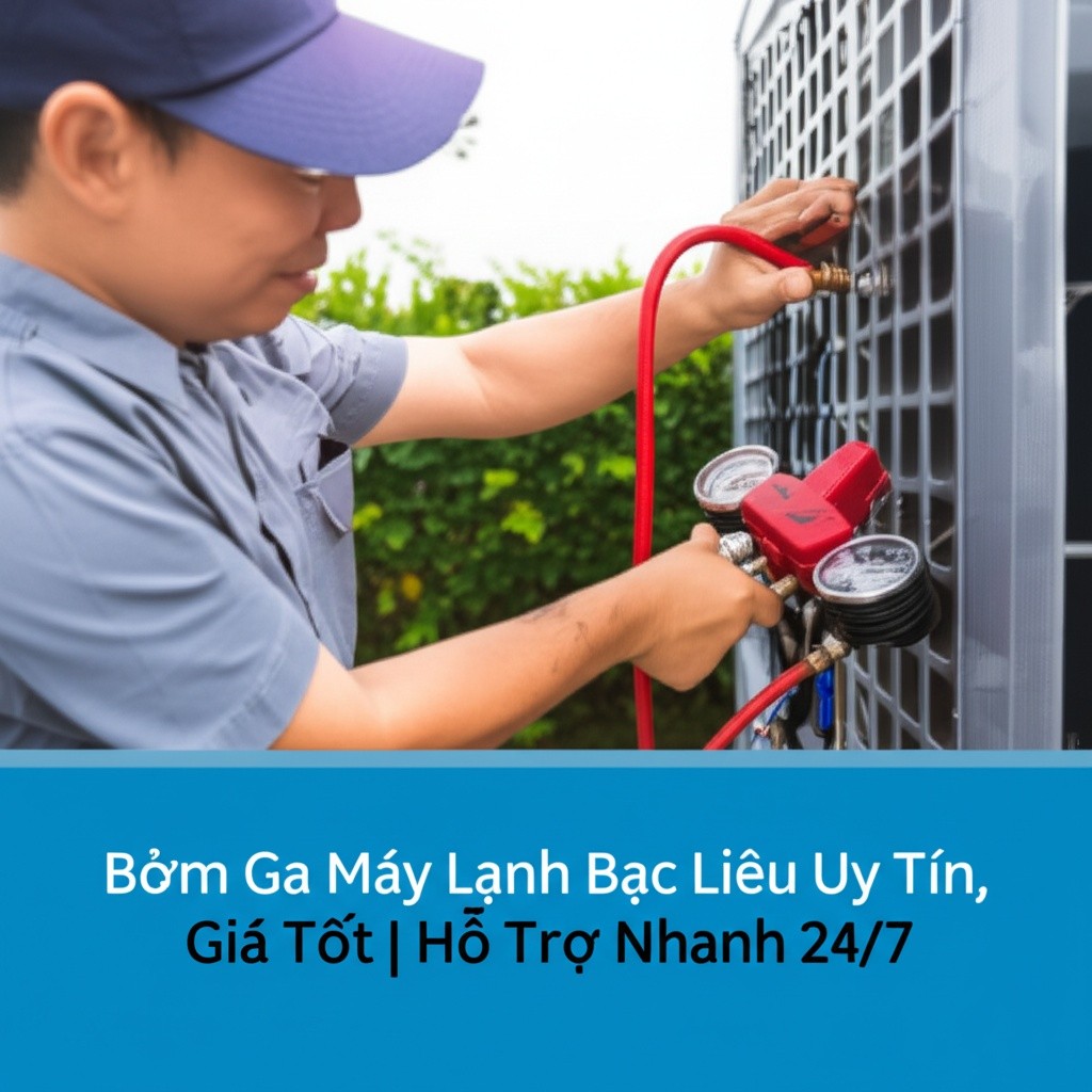 Hình minh họa cho bài viết: Bơm Ga Máy Lạnh Bạc Liêu Uy Tín, Giá Tốt | Hỗ Trợ Nhanh 24/7
