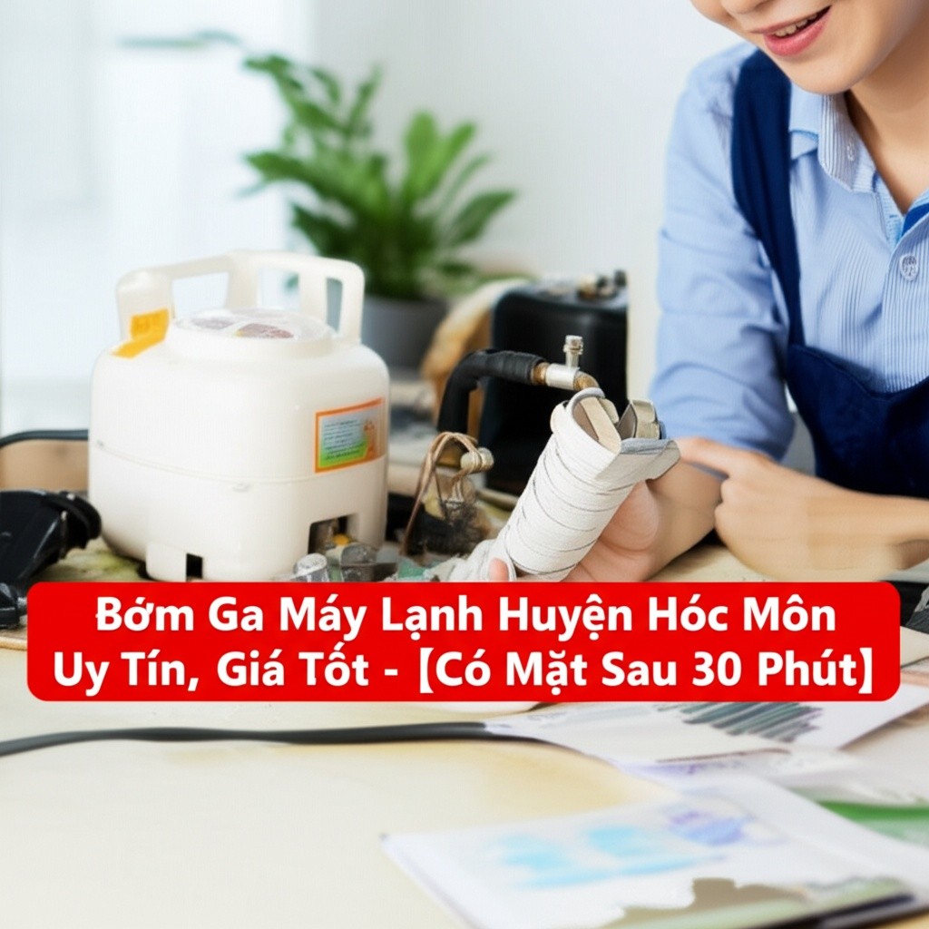 Hình minh họa cho bài viết: Bơm Ga Máy Lạnh Huyện Hóc Môn Uy Tín, Giá Tốt -【Có Mặt Sau 30 Phút】