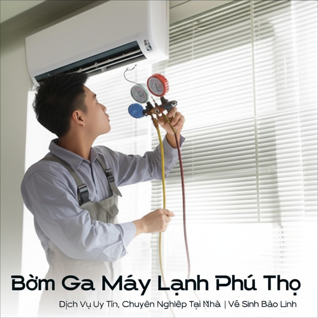 Hình minh họa cho bài viết: Bơm Ga Máy Lạnh Phú Thọ: Dịch Vụ Uy Tín, Chuyên Nghiệp Tại Nhà | Vệ Sinh Bảo Linh