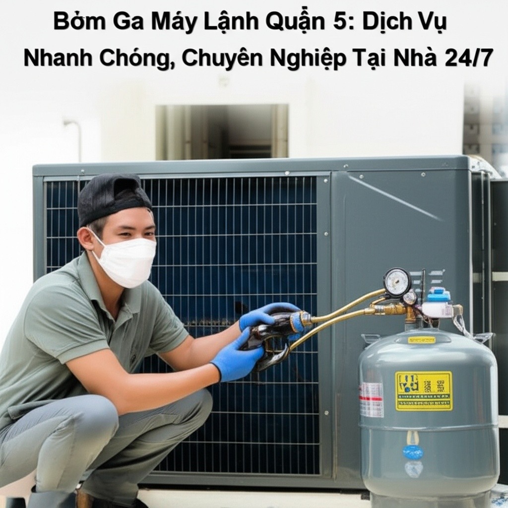 Hình minh họa cho bài viết: Bơm Ga Máy Lạnh Quận 5: Dịch Vụ Nhanh Chóng, Chuyên Nghiệp Tại Nhà 24/7