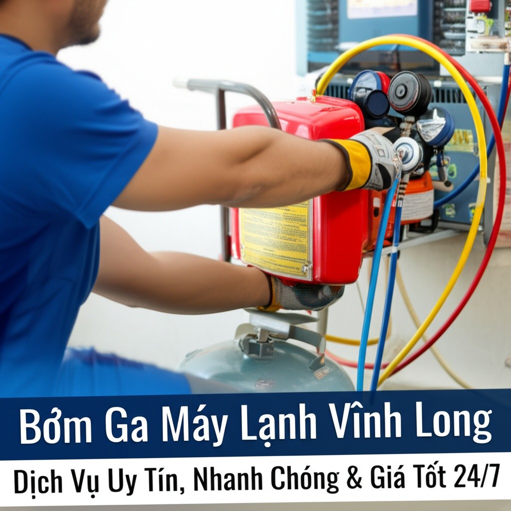 Hình minh họa cho bài viết: Bơm Ga Máy Lạnh Vĩnh Long: Dịch Vụ Uy Tín, Nhanh Chóng & Giá Tốt 24/7