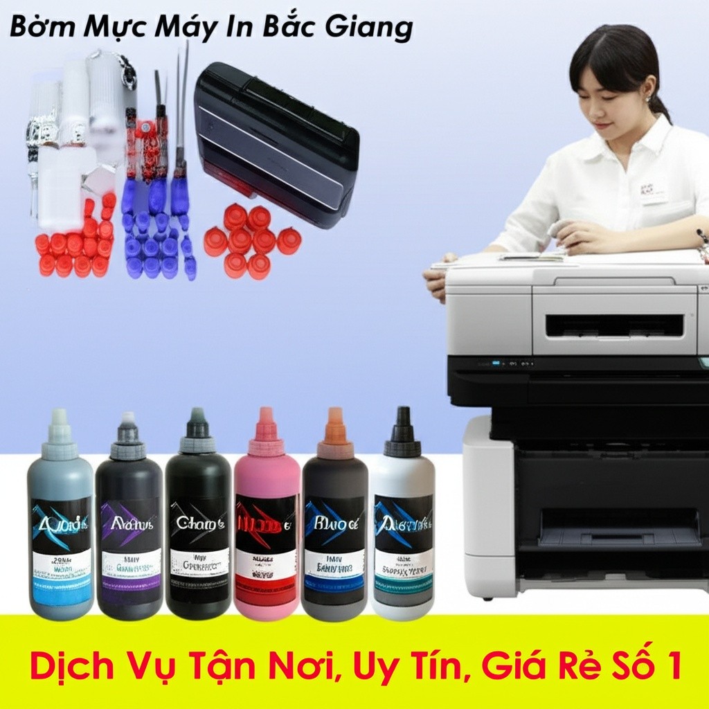 Hình minh họa cho bài viết: Bơm Mực Máy In Bắc Giang: Dịch Vụ Tận Nơi, Uy Tín, Giá Rẻ Số 1