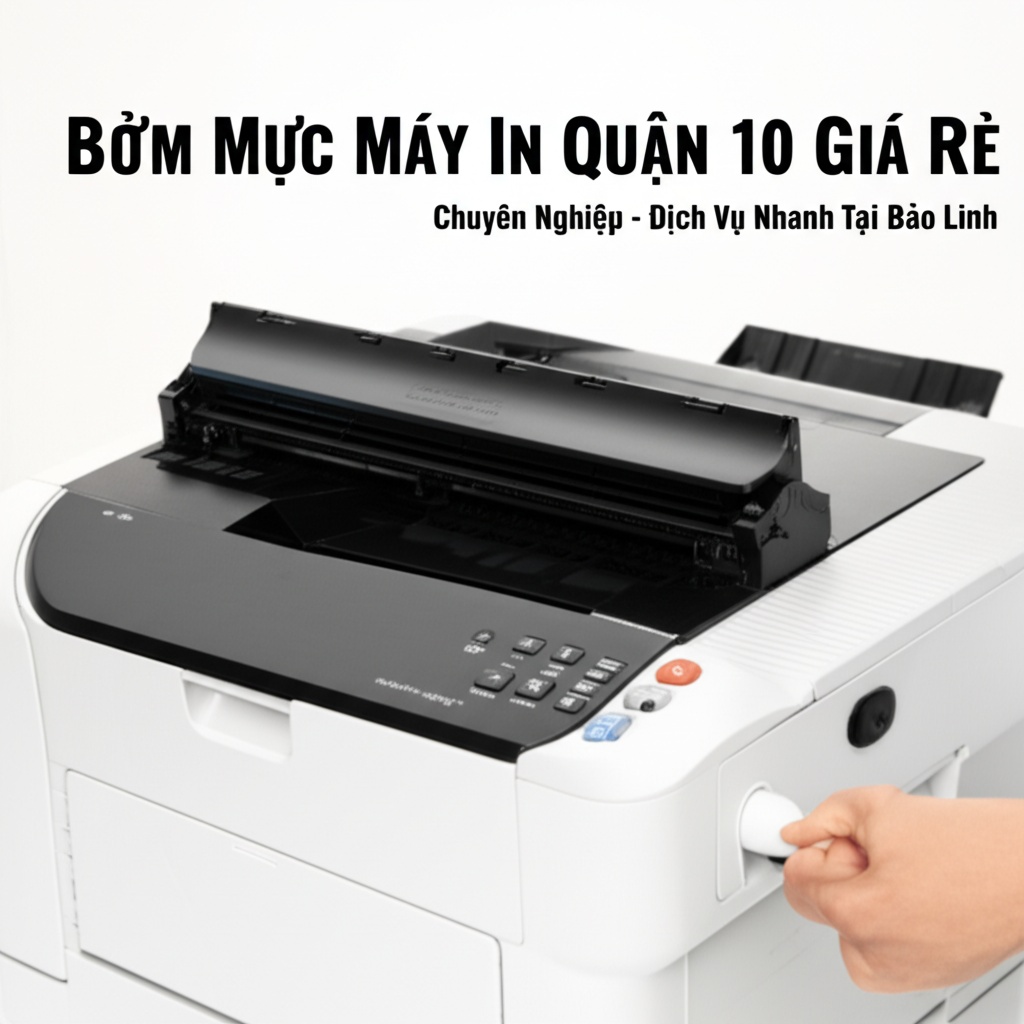 Hình minh họa cho bài viết: Bơm Mực Máy In Quận 10 Giá Rẻ, Chuyên Nghiệp - Dịch Vụ Nhanh Tại Bảo Linh