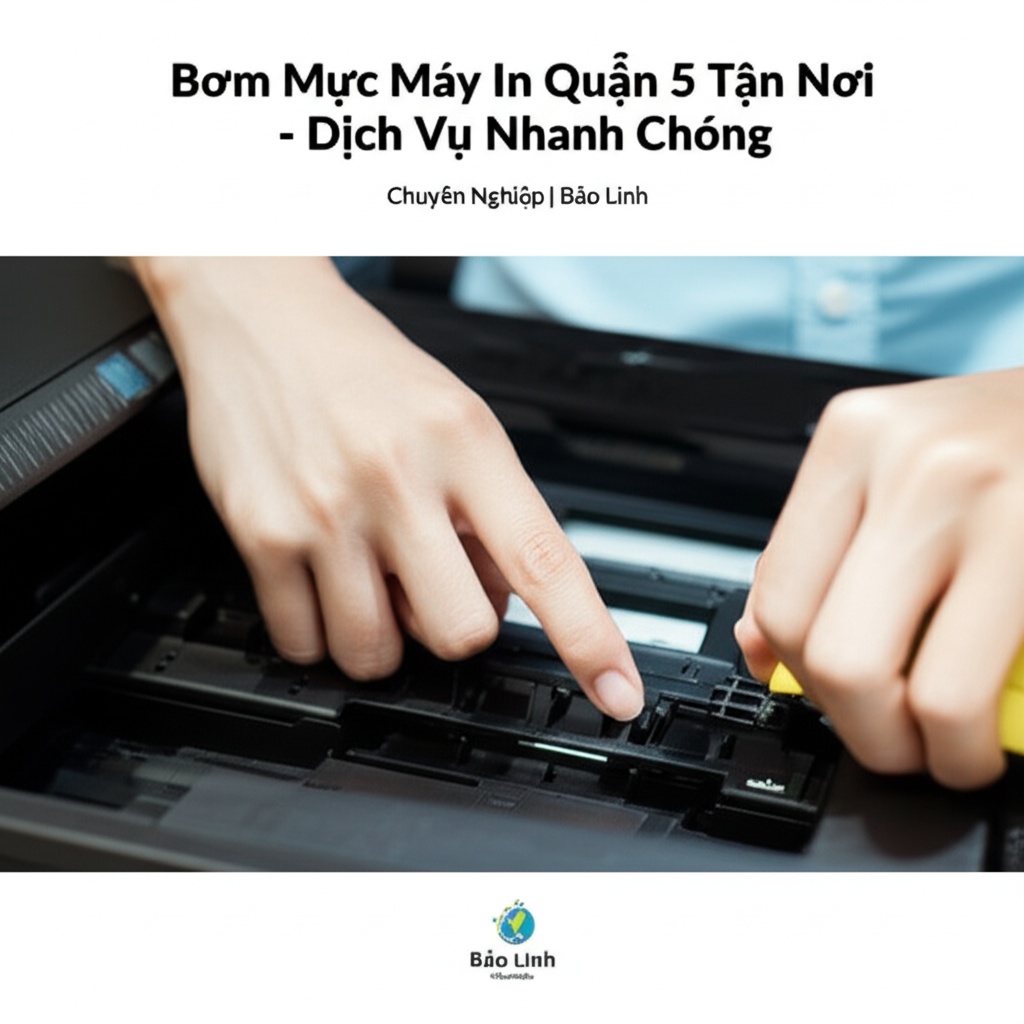 Hình minh họa cho bài viết: Bơm Mực Máy In Quận 5 Tận Nơi - Dịch Vụ Nhanh Chóng, Chuyên Nghiệp | Bảo Linh
