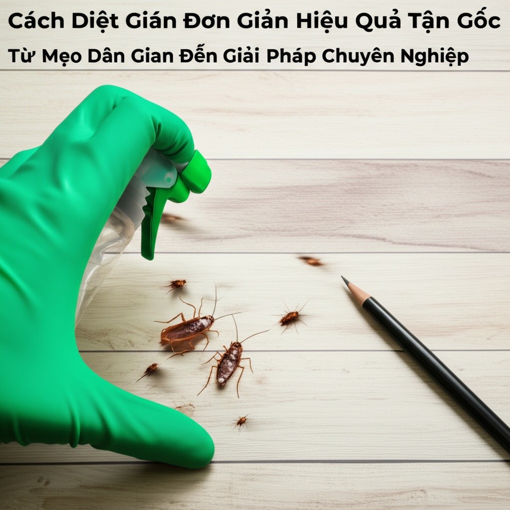 Hình minh họa cho bài viết: Cách Diệt Gián Đơn Giản Hiệu Quả Tận Gốc: Từ Mẹo Dân Gian Đến Giải Pháp Chuyên Nghiệp