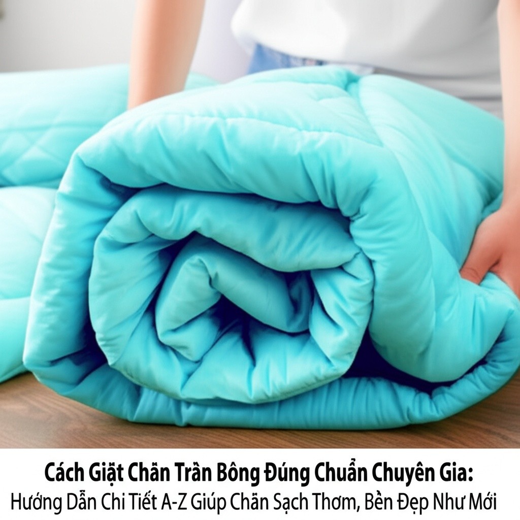 Hình minh họa cho bài viết: Cách Giặt Chăn Trần Bông Đúng Chuẩn Chuyên Gia: Hướng Dẫn Chi Tiết A-Z Giúp Chăn Sạch Thơm, Bền Đẹp Như Mới