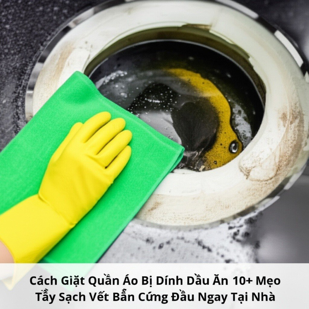 Hình minh họa cho bài viết: Cách Giặt Quần Áo Bị Dính Dầu Ăn: 10+ Mẹo Tẩy Sạch Vết Bẩn Cứng Đầu Ngay Tại Nhà