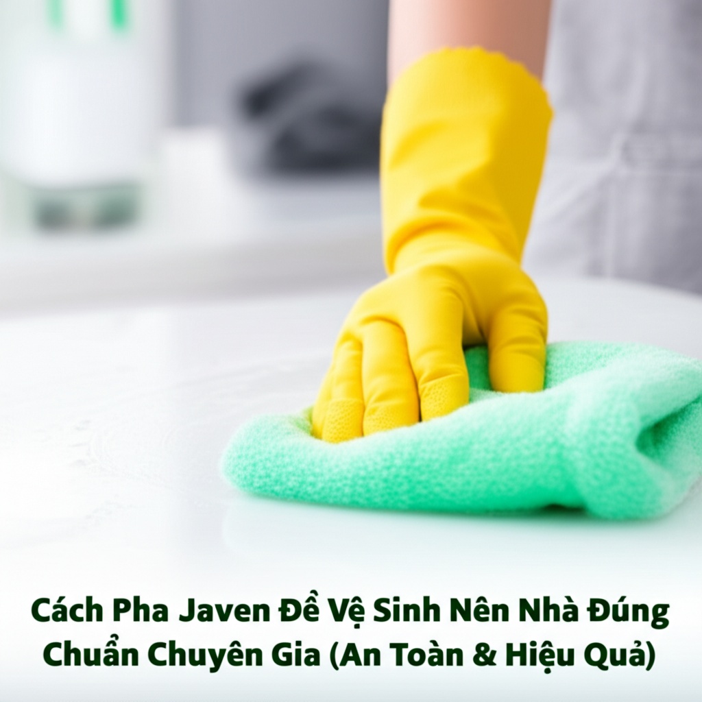 Hình minh họa cho bài viết: Cách Pha Javen Để Vệ Sinh Nền Nhà Đúng Chuẩn Chuyên Gia (An Toàn & Hiệu Quả)