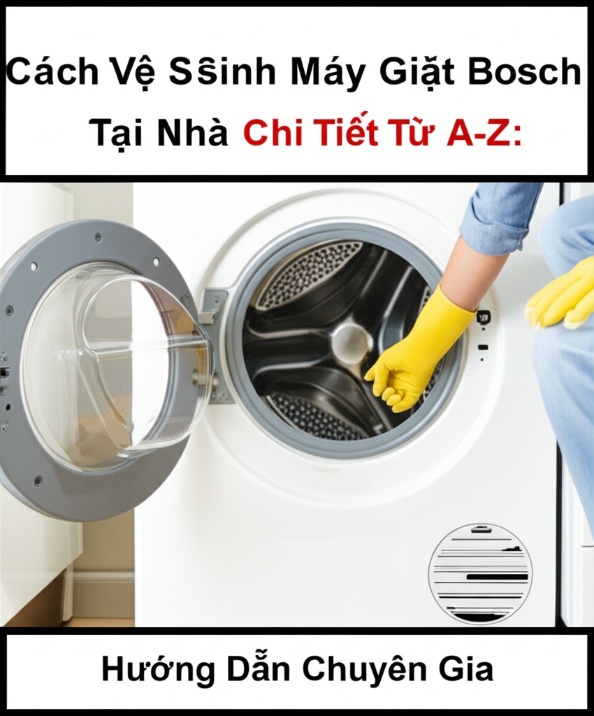 Hình minh họa cho bài viết: Cách Vệ Sinh Máy Giặt Bosch Tại Nhà Chi Tiết Từ A-Z: Hướng Dẫn Chuyên Gia
