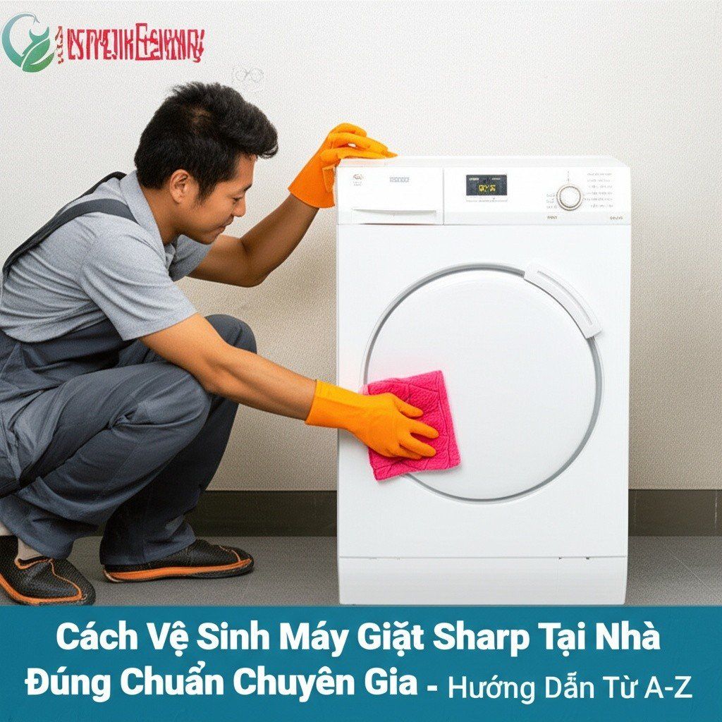 Hình minh họa cho bài viết: Cách Vệ Sinh Máy Giặt Sharp Tại Nhà Đúng Chuẩn Chuyên Gia - Hướng Dẫn Từ A-Z
