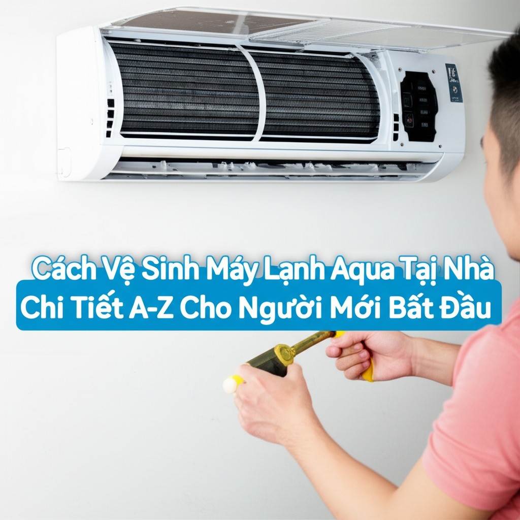 Hình minh họa cho bài viết: Cách Vệ Sinh Máy Lạnh Aqua Tại Nhà Chi Tiết A-Z Cho Người Mới Bắt Đầu