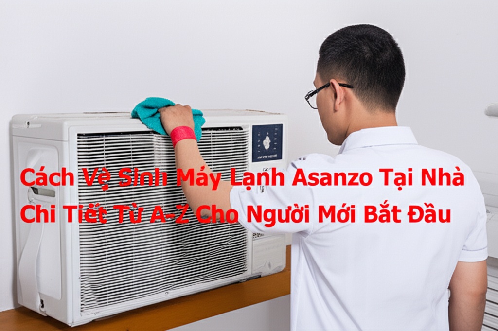 Hình minh họa cho bài viết: Cách Vệ Sinh Máy Lạnh Asanzo Tại Nhà Chi Tiết Từ A-Z Cho Người Mới Bắt Đầu