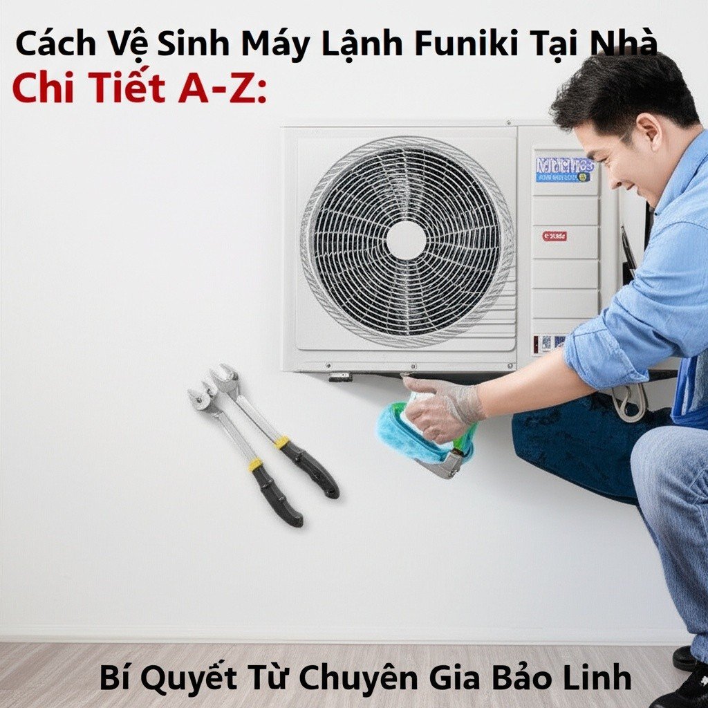 Hình minh họa cho bài viết: Cách Vệ Sinh Máy Lạnh Funiki Tại Nhà Chi Tiết A-Z: Bí Quyết Từ Chuyên Gia Bảo Linh