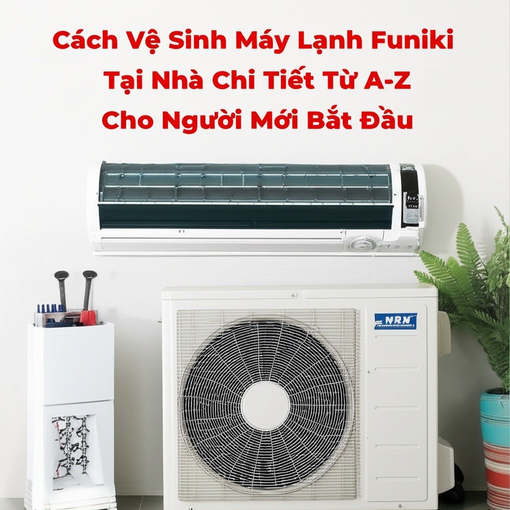 Hình minh họa cho bài viết: Cách Vệ Sinh Máy Lạnh Funiki Tại Nhà Chi Tiết Từ A-Z Cho Người Mới Bắt Đầu