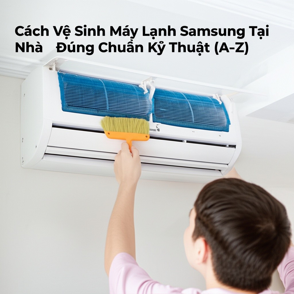Hình minh họa cho bài viết: Cách Vệ Sinh Máy Lạnh Samsung Tại Nhà Đúng Chuẩn Kỹ Thuật (A-Z)