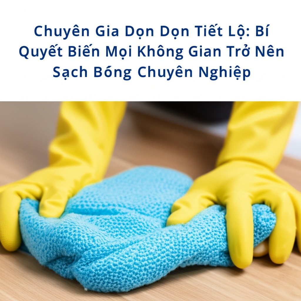 Hình minh họa cho bài viết: Chuyên Gia Dọn Dẹp Tiết Lộ: Bí Quyết Biến Mọi Không Gian Trở Nên Sạch Bóng Chuyên Nghiệp