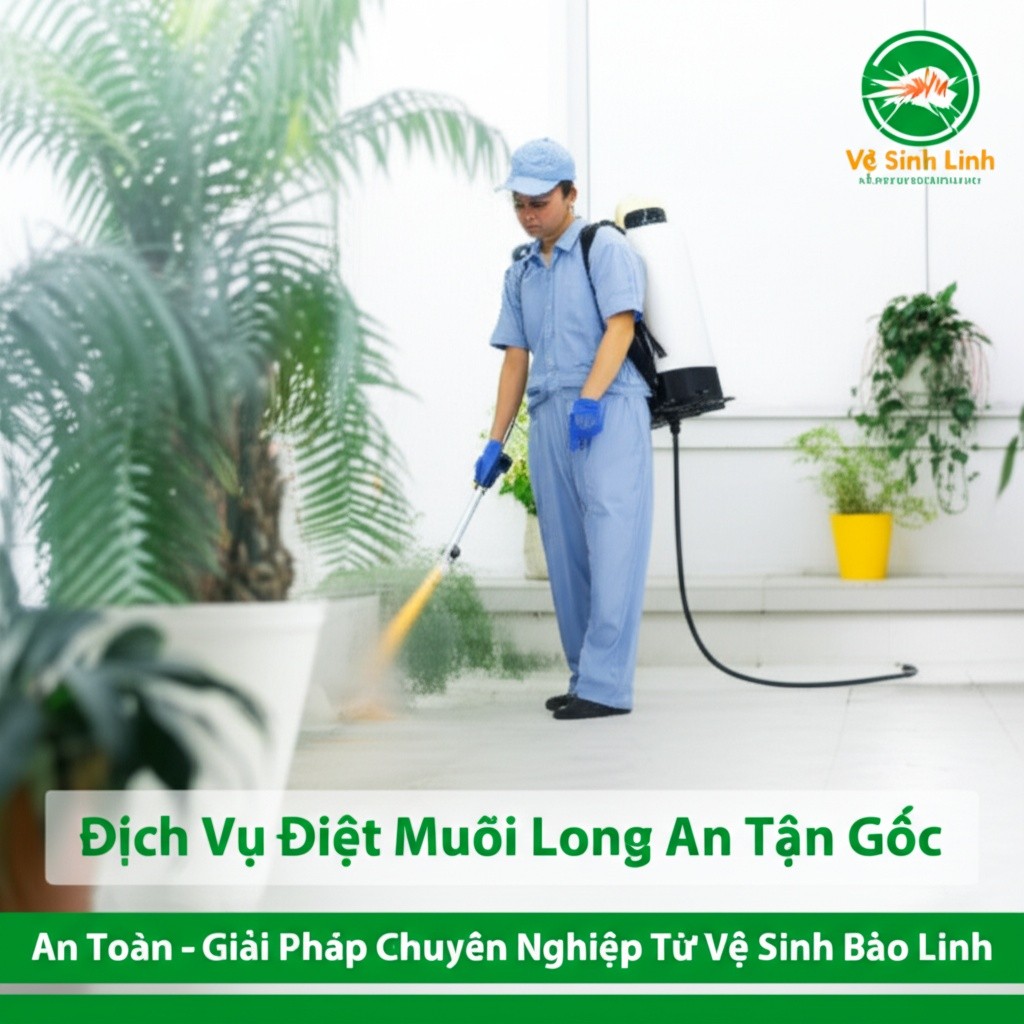 Hình minh họa cho bài viết: Dịch Vụ Diệt Muỗi Long An Tận Gốc, An Toàn - Giải Pháp Chuyên Nghiệp Từ Vệ Sinh Bảo Linh