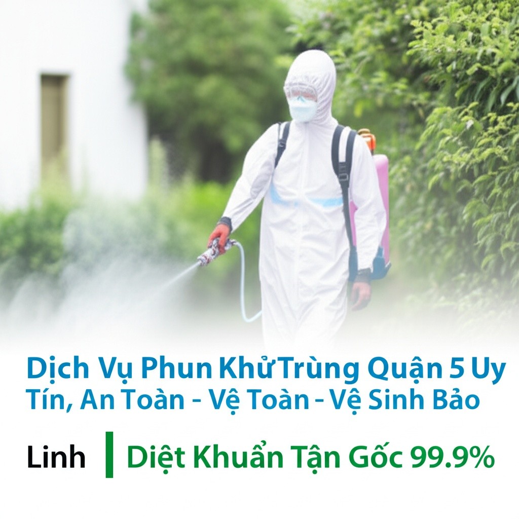 Hình minh họa cho bài viết: Dịch Vụ Phun Khử Trùng Quận 5 Uy Tín, An Toàn - Vệ Sinh Bảo Linh | Diệt Khuẩn Tận Gốc 99.9%