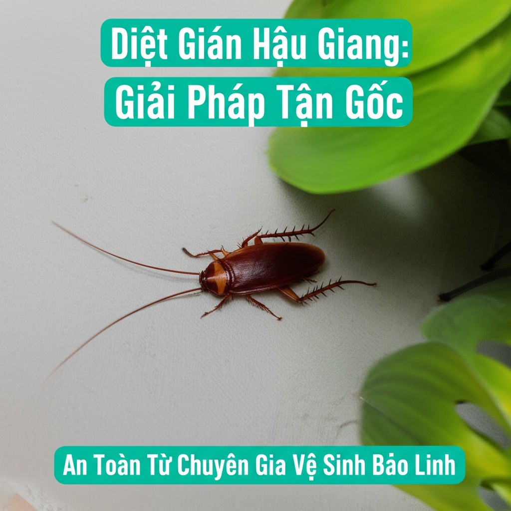 Hình minh họa cho bài viết: Diệt Gián Hậu Giang: Giải Pháp Tận Gốc, An Toàn Từ Chuyên Gia Vệ Sinh Bảo Linh