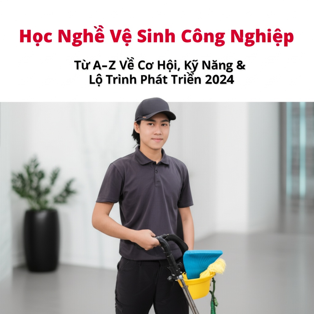 Hình minh họa cho bài viết: Học Nghề Vệ Sinh Công Nghiệp: Từ A-Z Về Cơ Hội, Kỹ Năng & Lộ Trình Phát Triển 2024