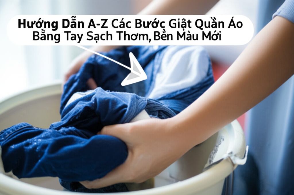 Hình minh họa cho bài viết: Hướng Dẫn A-Z Các Bước Giặt Quần Áo Bằng Tay Sạch Thơm, Bền Màu Như Mới