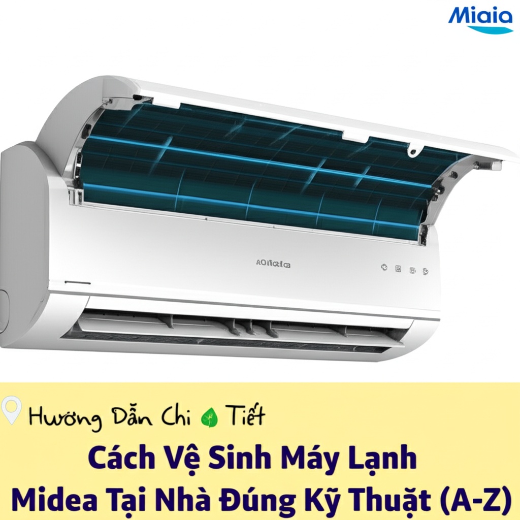 Hình minh họa cho bài viết: Hướng Dẫn Chi Tiết Cách Vệ Sinh Máy Lạnh Midea Tại Nhà Đúng Kỹ Thuật (A-Z)