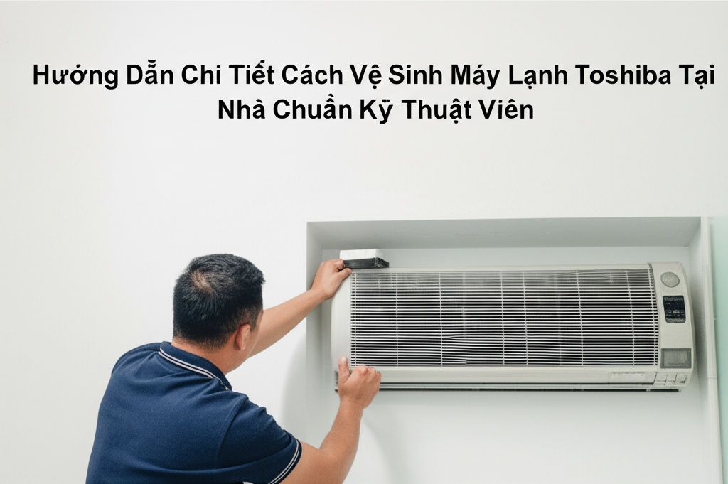 Hình minh họa cho bài viết: Hướng Dẫn Chi Tiết Cách Vệ Sinh Máy Lạnh Toshiba Tại Nhà Chuẩn Kỹ Thuật Viên