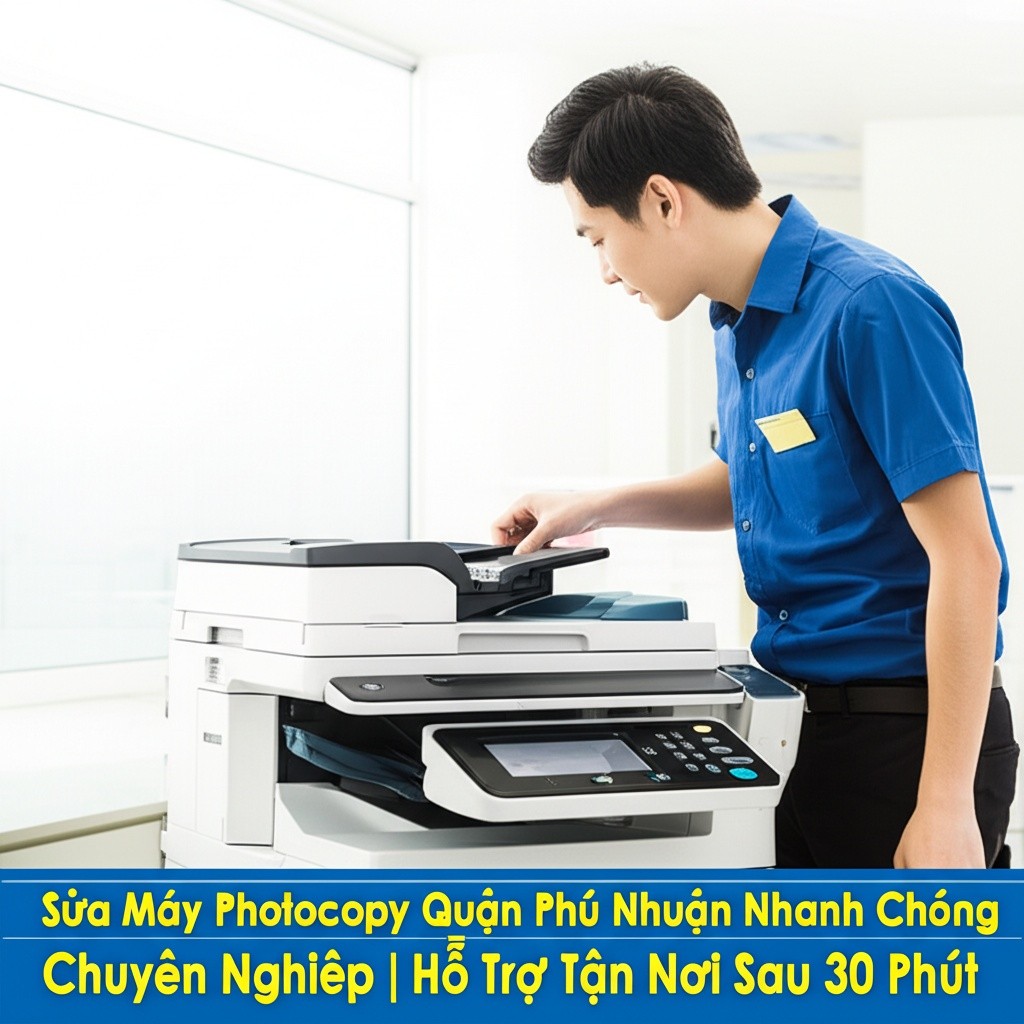 Hình minh họa cho bài viết: Sửa Máy Photocopy Quận Phú Nhuận Nhanh Chóng, Chuyên Nghiệp | Hỗ Trợ Tận Nơi Sau 30 Phút