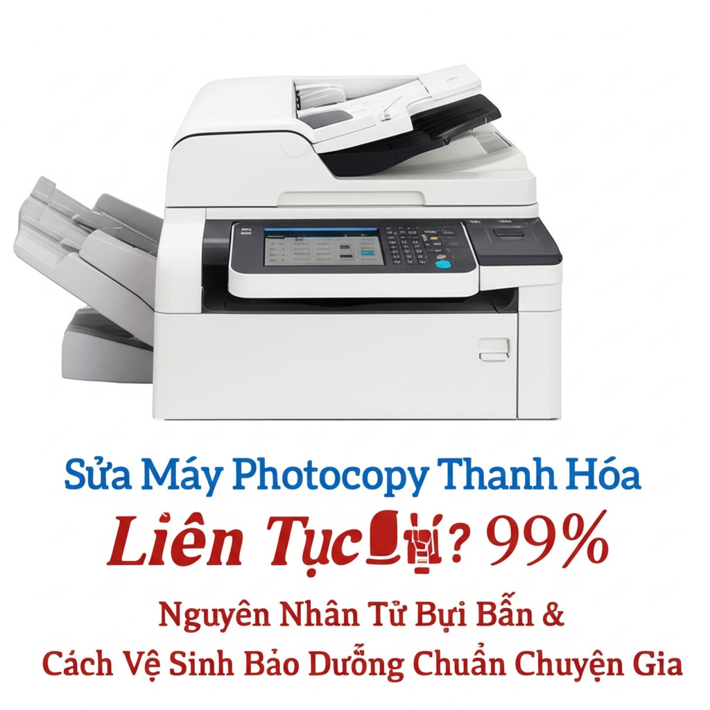 Hình minh họa cho bài viết: Sửa Máy Photocopy Thanh Hóa Liên Tục? 99% Nguyên Nhân Từ Bụi Bẩn & Cách Vệ Sinh Bảo Dưỡng Chuẩn Chuyên Gia