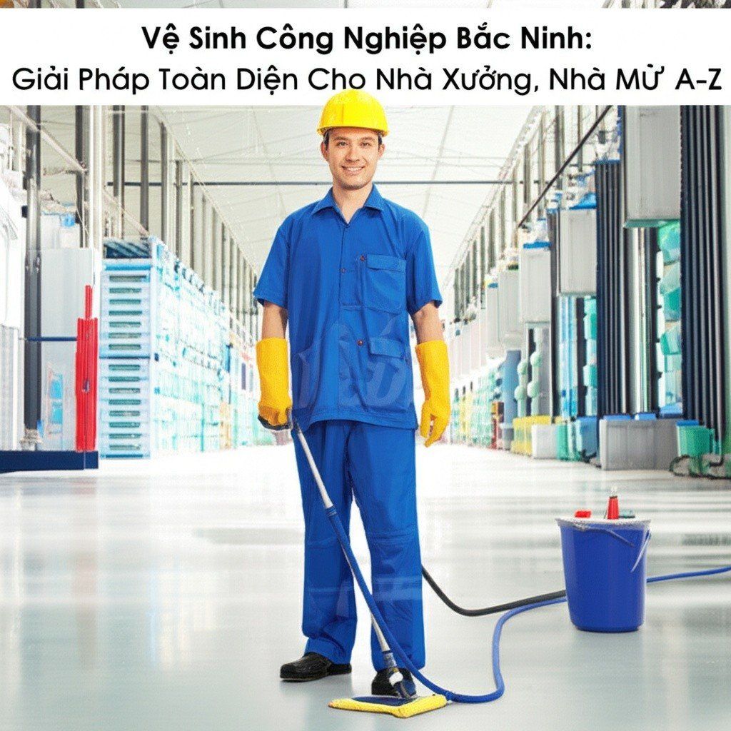 Hình minh họa cho bài viết: Vệ Sinh Công Nghiệp Bắc Ninh: Giải Pháp Toàn Diện Cho Nhà Xưởng, Nhà Máy TỪ A-Z
