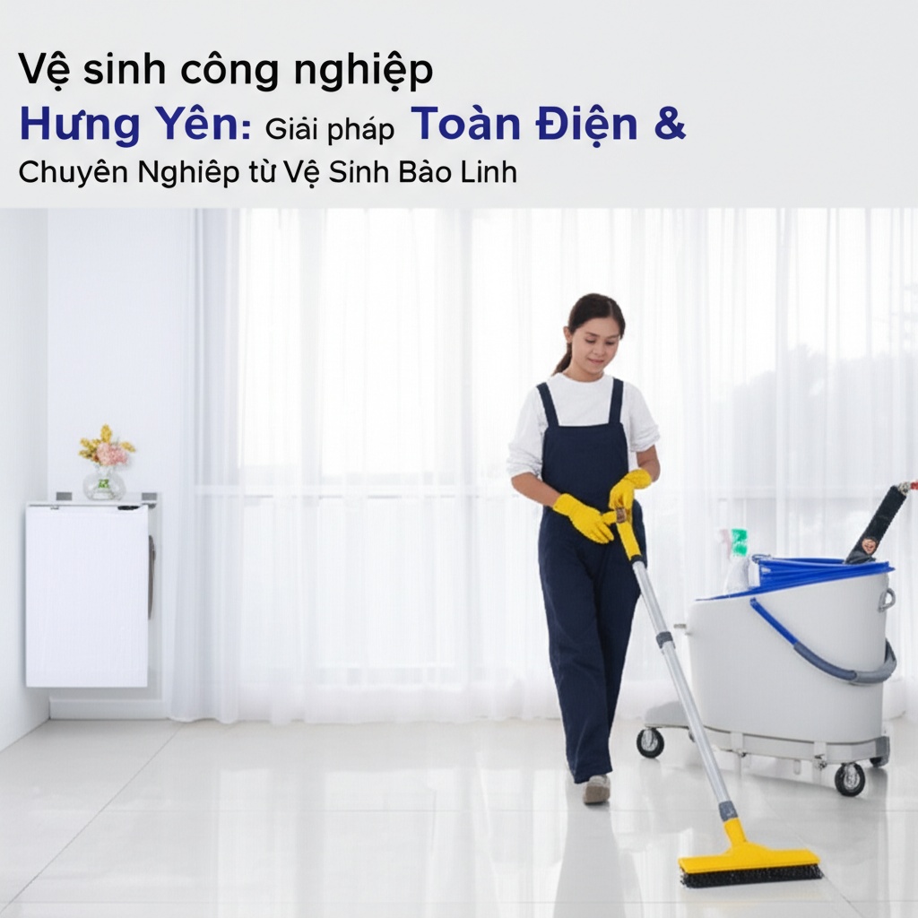 Hình minh họa cho bài viết: Vệ sinh công nghiệp Hưng Yên: Giải pháp Toàn Diện & Chuyên Nghiệp từ Vệ Sinh Bảo Linh