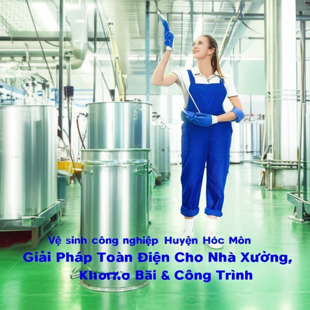 Hình minh họa cho bài viết: Vệ sinh công nghiệp Huyện Hóc Môn: Giải Pháp Toàn Diện Cho Nhà Xưởng, Kho Bãi & Công Trình