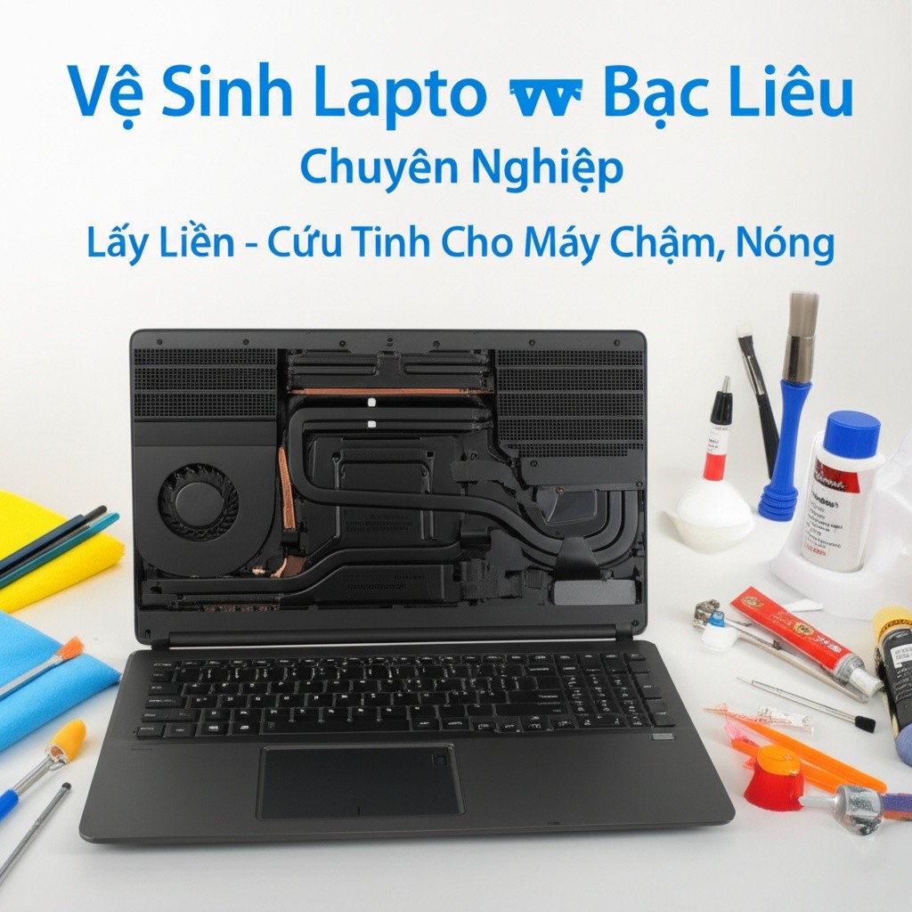 Hình minh họa cho bài viết: Vệ Sinh Laptop Bạc Liêu Chuyên Nghiệp, Lấy Liền - Cứu Tinh Cho Máy Chậm, Nóng