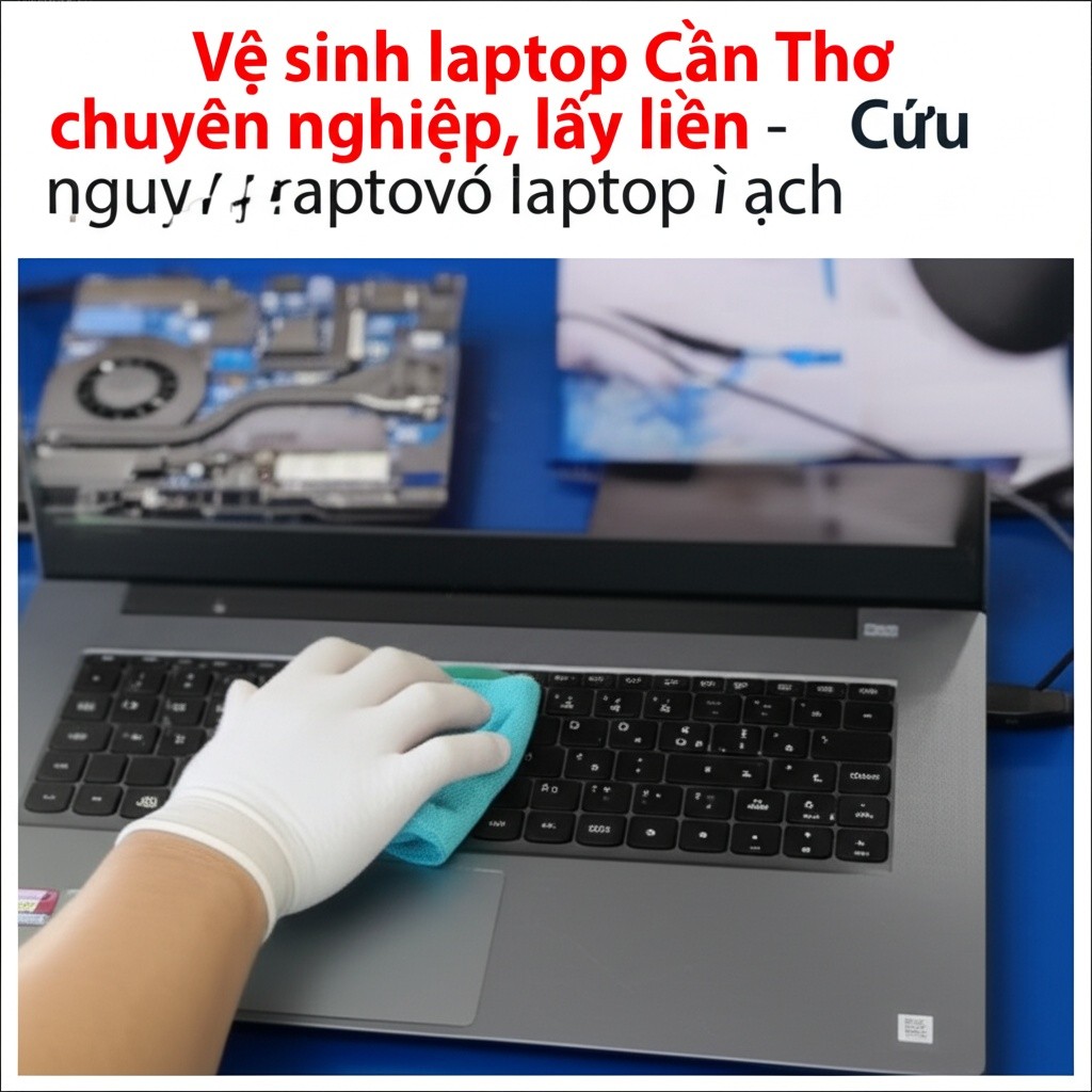 Hình minh họa cho bài viết: Vệ sinh laptop Cần Thơ chuyên nghiệp, lấy liền - Cứu nguy laptop quá nhiệt, ì ạch
