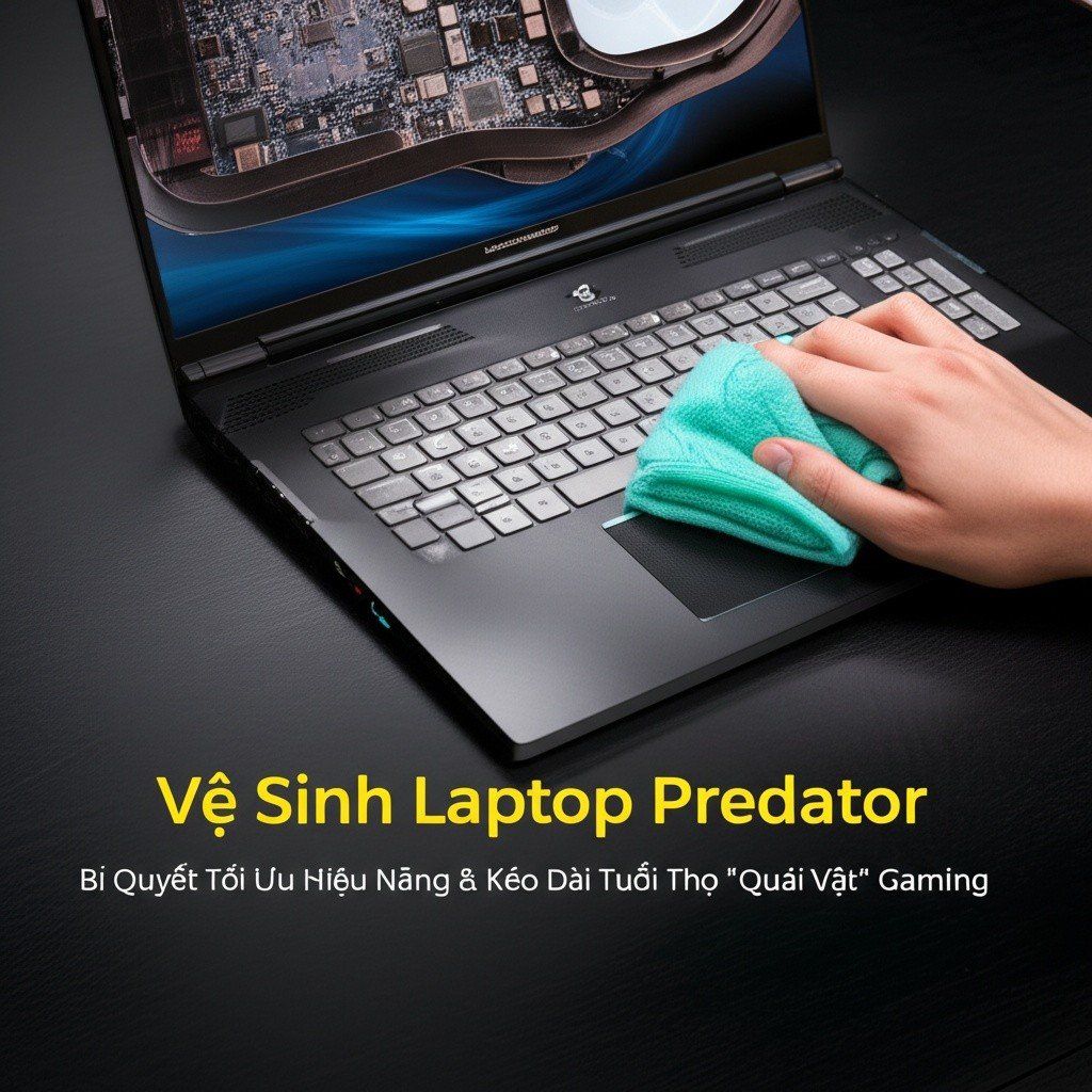 Hình minh họa cho bài viết: Vệ Sinh Laptop Predator: Bí Quyết Tối Ưu Hiệu Năng & Kéo Dài Tuổi Thọ 