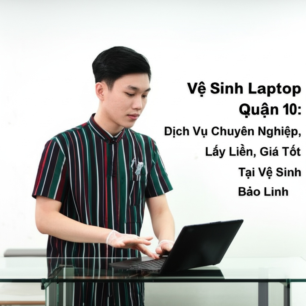 Hình minh họa cho bài viết: Vệ Sinh Laptop Quận 10: Dịch Vụ Chuyên Nghiệp, Lấy Liền, Giá Tốt Tại Vệ Sinh Bảo Linh