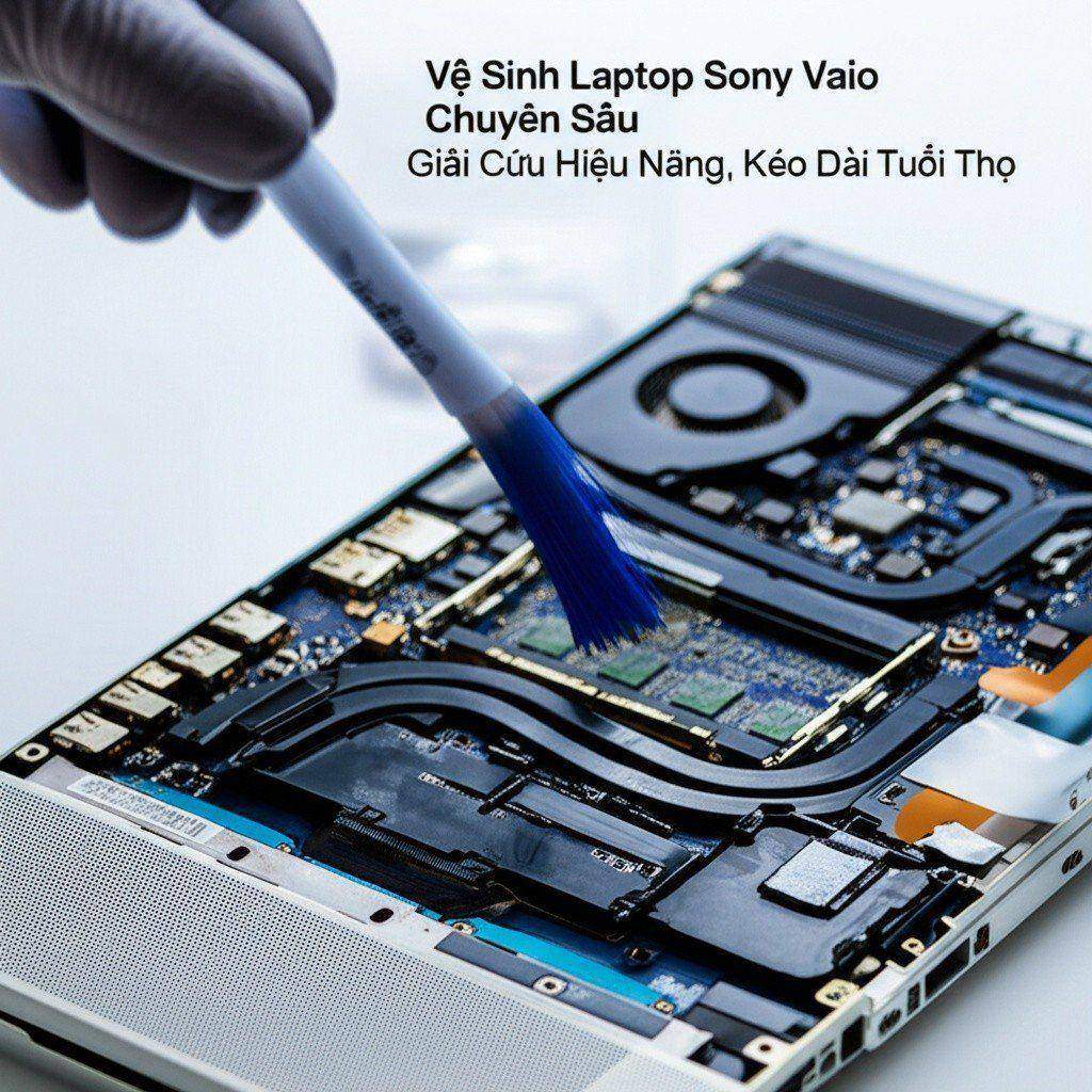 Hình minh họa cho bài viết: Vệ Sinh Laptop Sony Vaio Chuyên Sâu: Giải Cứu Hiệu Năng, Kéo Dài Tuổi Thọ