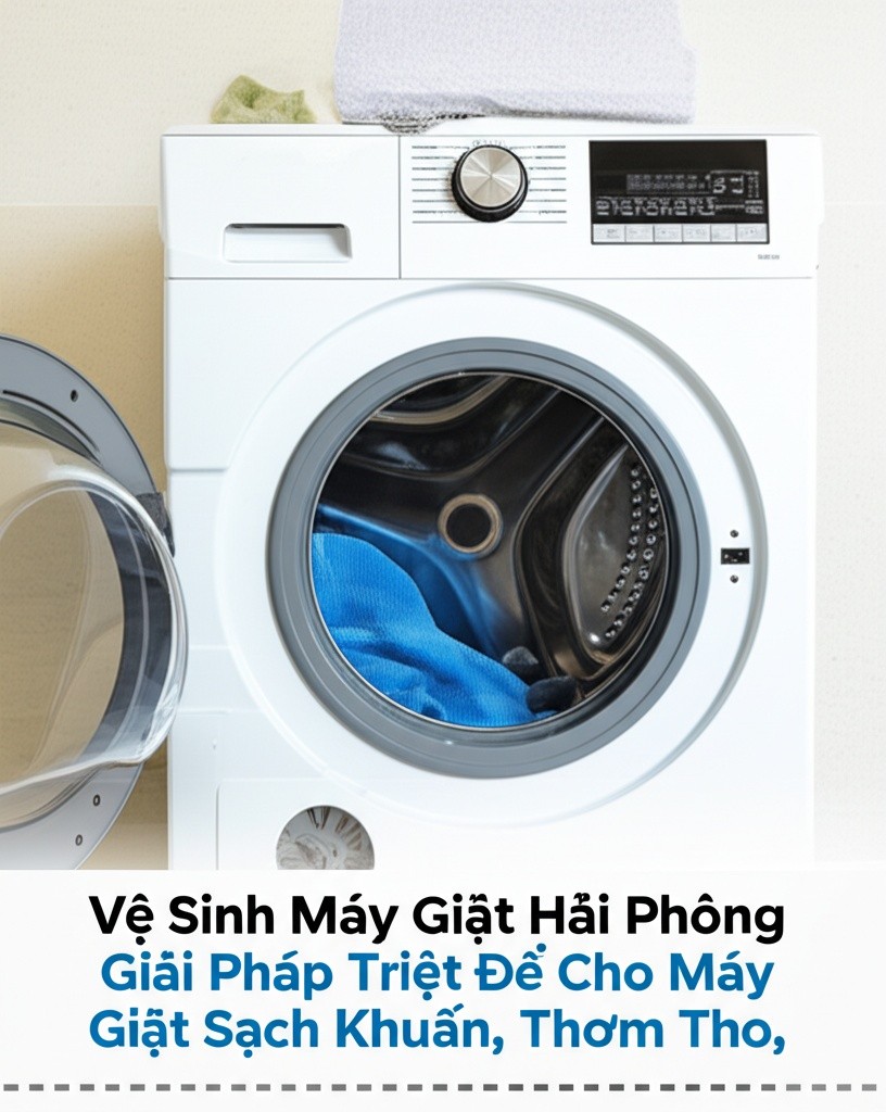 Hình minh họa cho bài viết: Vệ Sinh Máy Giặt Hải Phòng: Giải Pháp Triệt Để Cho Máy Giặt Sạch Khuẩn, Thơm Tho