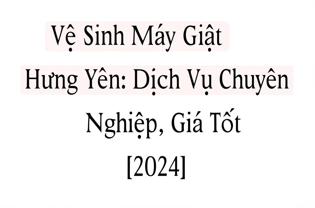 Hình minh họa cho bài viết: Vệ Sinh Máy Giặt Hưng Yên: Dịch Vụ Chuyên Nghiệp, Giá Tốt [2024]