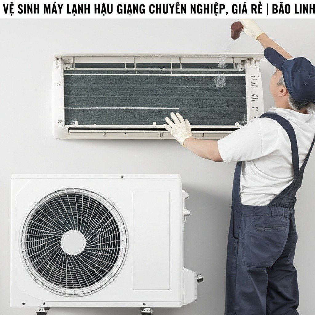 Hình minh họa cho bài viết: Vệ Sinh Máy Lạnh Hậu Giang Chuyên Nghiệp, Giá Rẻ | Bảo Linh