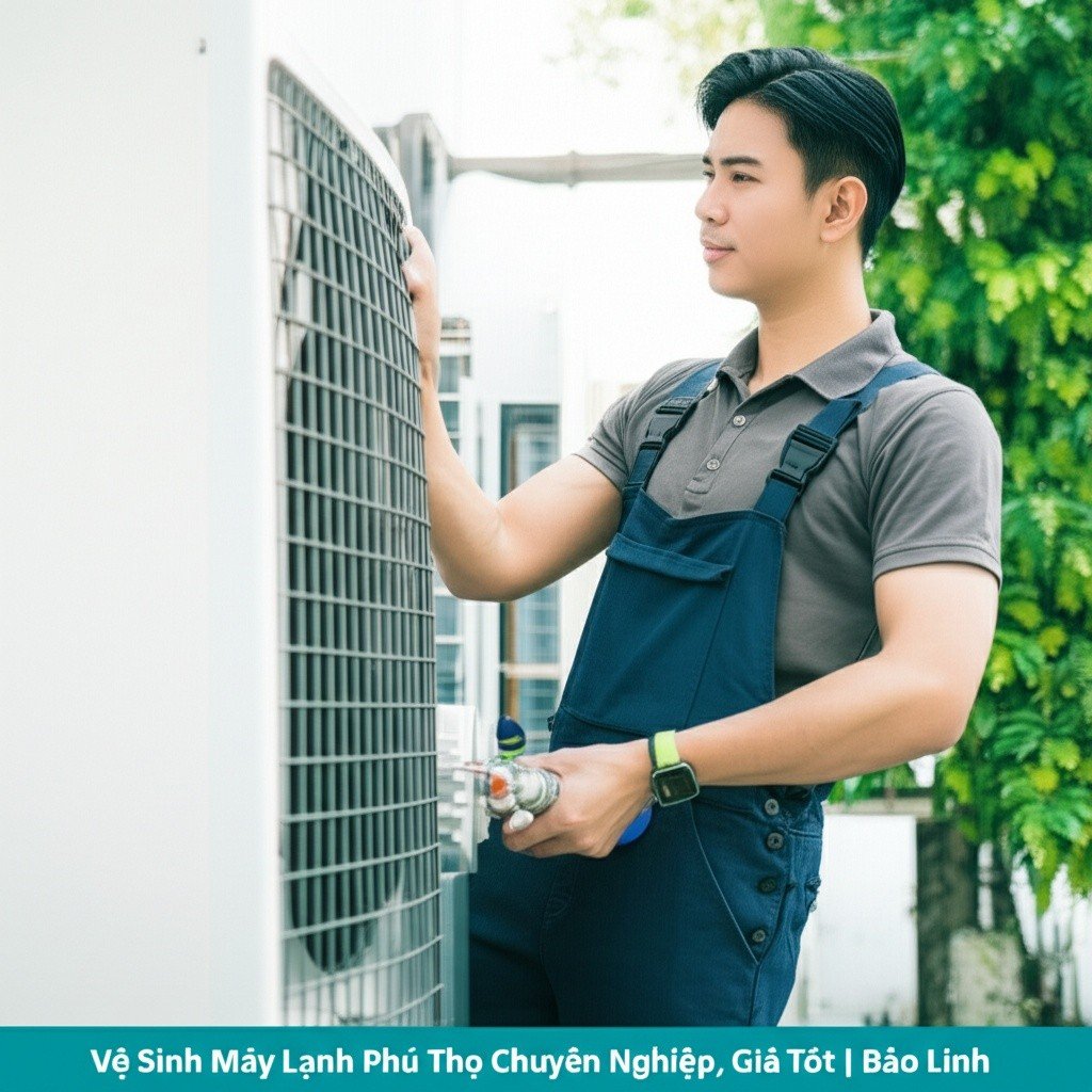 Hình minh họa cho bài viết: Vệ Sinh Máy Lạnh Phú Thọ Chuyên Nghiệp, Giá Tốt | Bảo Linh