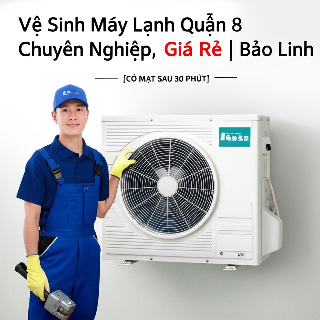Hình minh họa cho bài viết: Vệ Sinh Máy Lạnh Quận 8 Chuyên Nghiệp, Giá Rẻ | Bảo Linh [CÓ MẶT SAU 30 PHÚT]